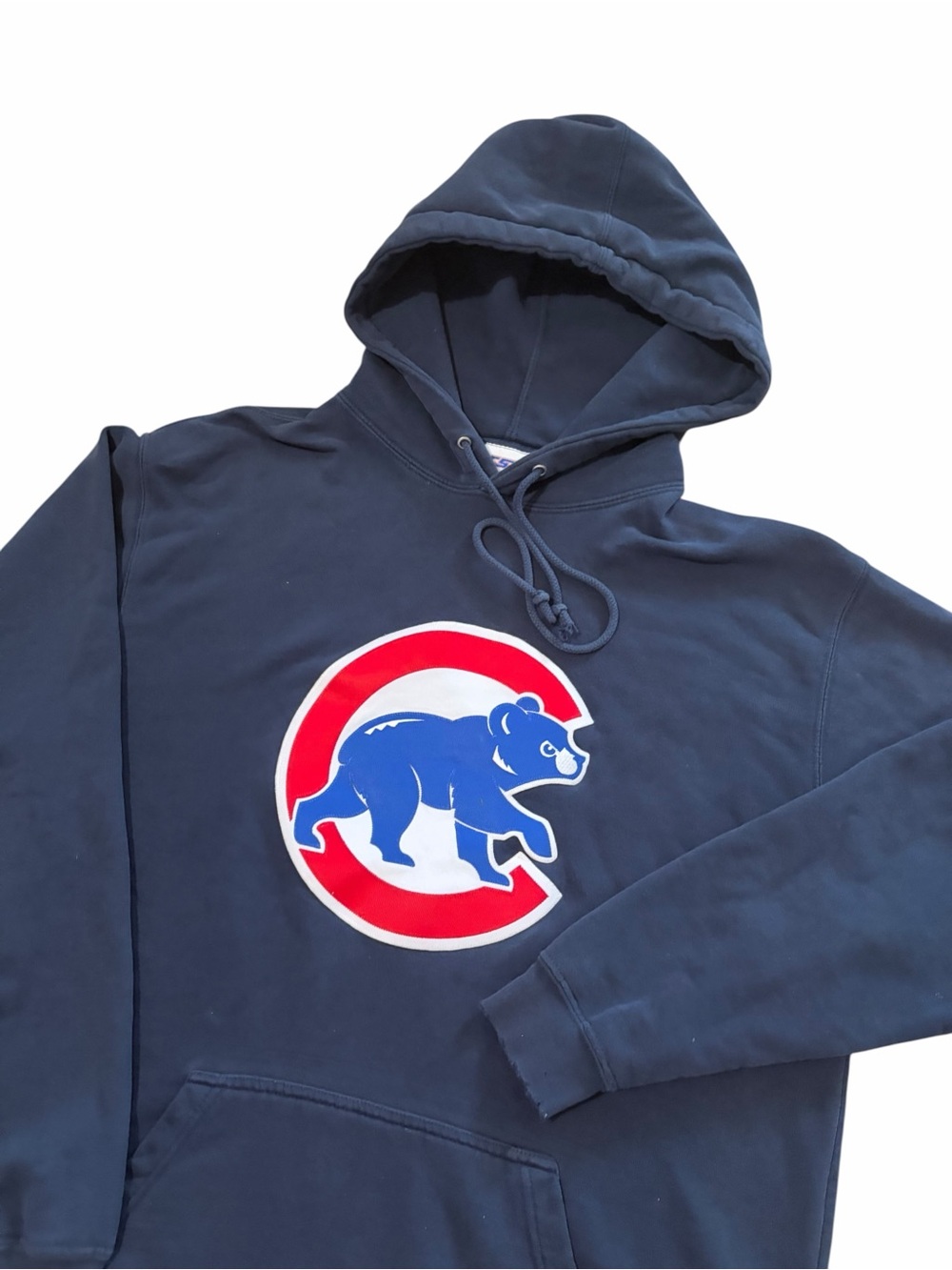 VTG CGA Chicago Cubs Stitched Hoodie Sweatshirt Men’s XL Navy MLB READ